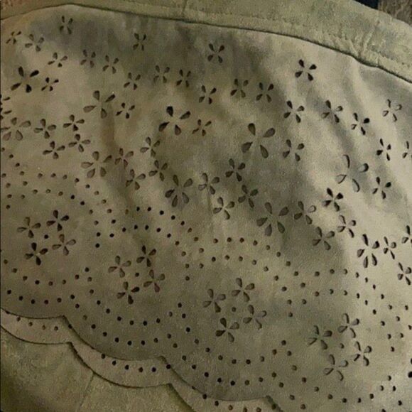 Xhilaration Olive Green Faux Suede Mini Cap Sleeve Dress Size XS - Picture 6 of 6